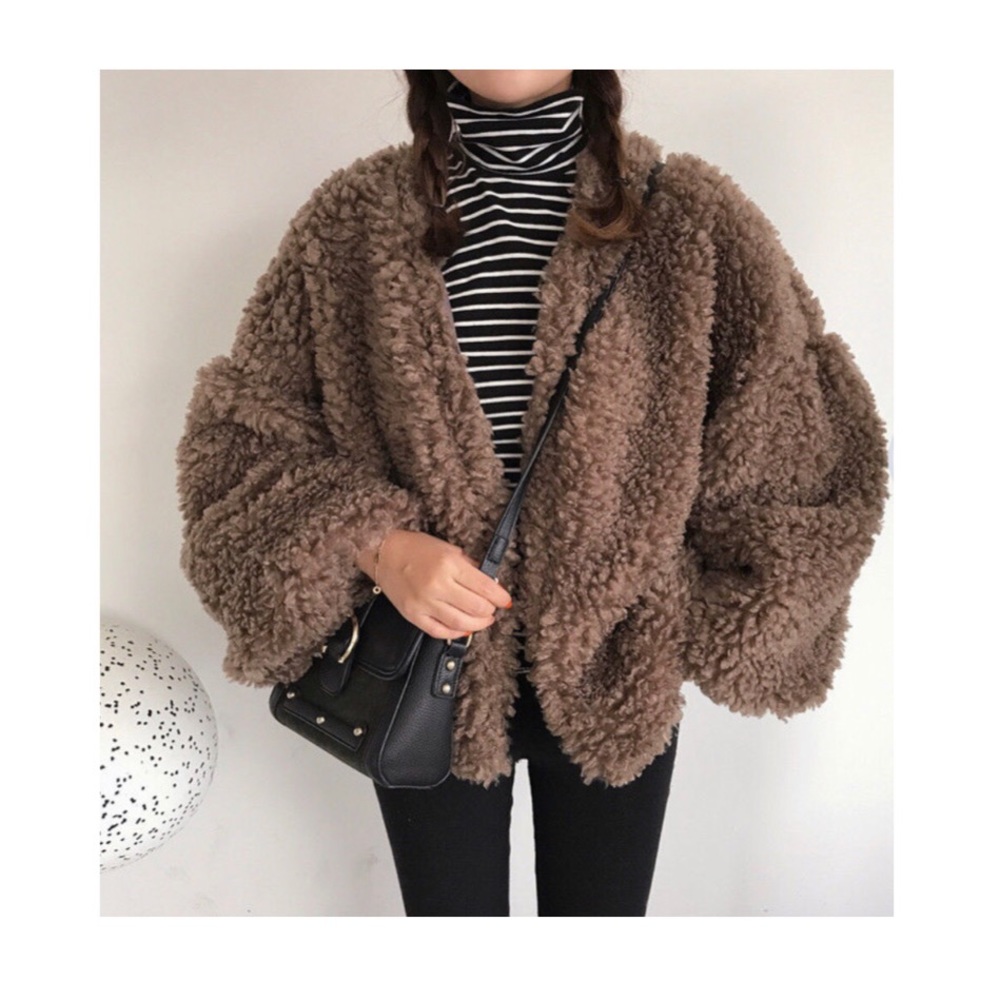 CAMEL BROWN FLEECE COAT 💗 OVERSTOCK ITEM